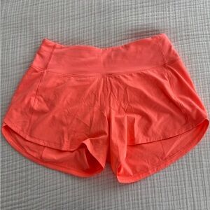 Lululemon Pink Speed Up Shorts 4” Inseam